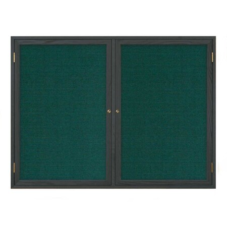 United Visual Products Open Faced Traditional Corkboard, 60x36" UV643A-SATIN-KEYLIME